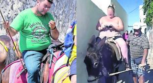 Turistas con obesidad acaban con vida laboral de los “turi-burros”, en Grecia. Noticias en tiempo real