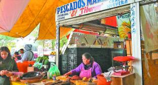 Taco placero de trucha y charal, en la Central de Abasto de Toluca . Noticias en tiempo real