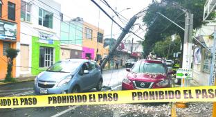Camionero deja sin luz a vecinos tras llevarse poste con todo y cables, en Toluca. Noticias en tiempo real