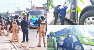 Realizan operativo a transporte público tras asalto donde joven murió, en Toluca. Noticias en tiempo real