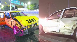 Conductor ebrio choca contra taxi, en Querétaro. Noticias en tiempo real