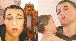 Exageran en maquillaje de santo restaurado, en Colombia. Noticias en tiempo real