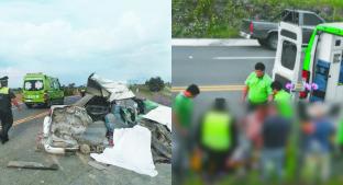 Choque entre camioneta lechera y un automóvil deja un muerto y cinco heridos, en Almoloya. Noticias en tiempo real