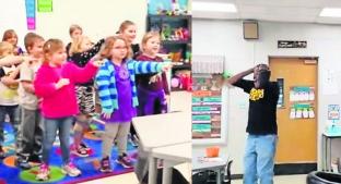 Niños le cantan feliz cumpleaños con señas a conserje sordo. Noticias en tiempo real