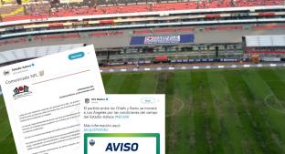 NFL cancela partido en México por mal estado de la cancha del Estadio Azteca. Noticias en tiempo real