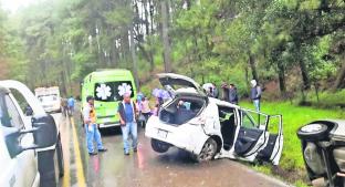 Automovilistas se accidentan por la lluvia sobre la Toluca-Zitácuaro. Noticias en tiempo real