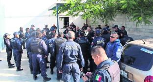 Policías de Jiutepec protestan por falta de pagos y aguinaldo. Noticias en tiempo real