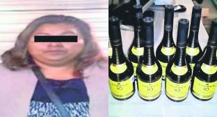 Detienen a mujer por robar 9 botellas de bebida alcohólica, en Metepec. Noticias en tiempo real