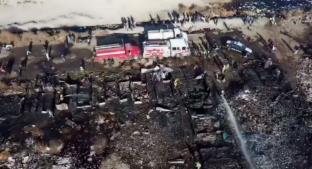 Fuerte incendio en tiradero de basura de Neza apaga la vida de dos trabajadores . Noticias en tiempo real