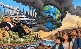 La élite que asfixia al planeta: los superricos contaminan más que media humanidad