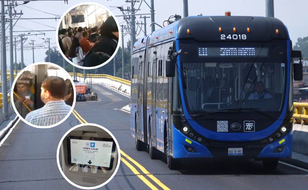 Foto: Cuartoscuro / Redes sociales (Trolebús Elevado Santa Martha – Chalco ni una semana en servicio y ya ha generado polémicas ¿cuáles son?)