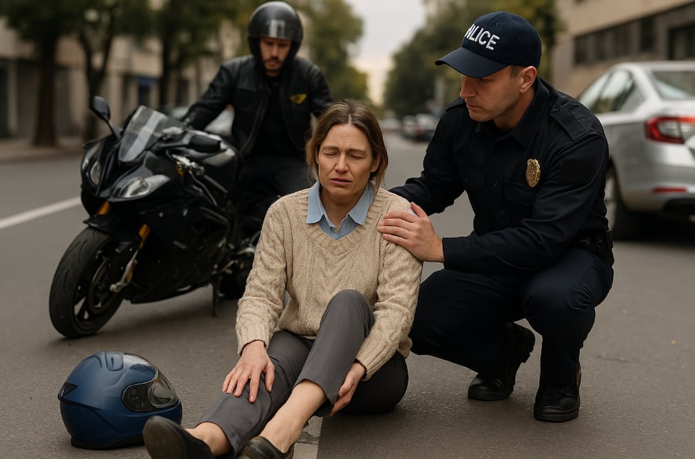 Mujer atropellada (Foto: Creada con IA)