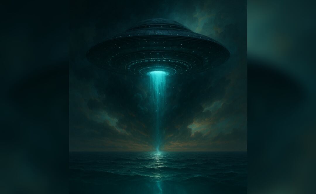 Ovnis en Tijuana (Foto: Creada con IA)