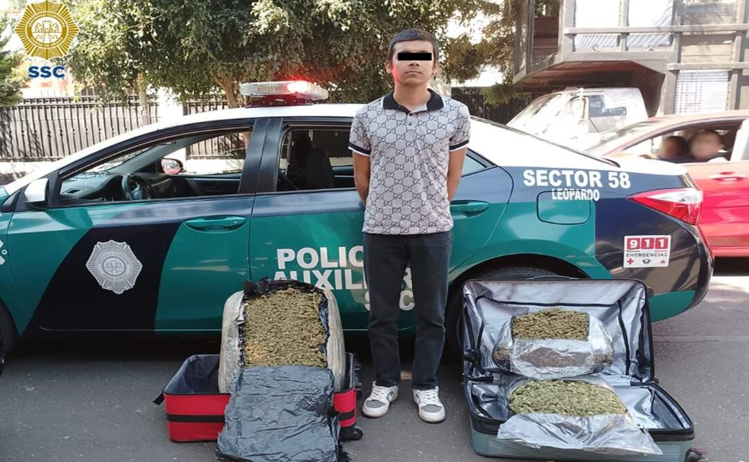 ¡Alerta TAPO! Detienen a joven que pretendía viajar en autobús con 20 kilos de marihuana