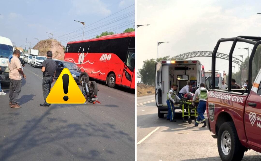 Foto: Tania Aguilar (Por un bache motociclista queda al borde la muerte en la GAM)