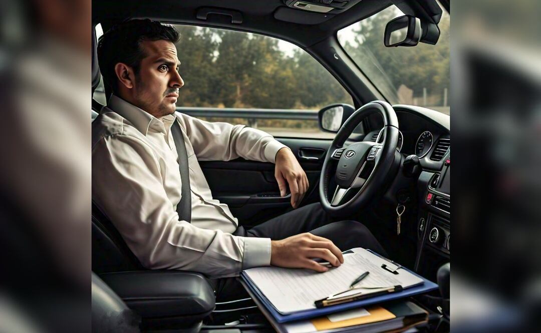 Hombre establece una oficina en su TAXI ¿por qué y de qué?