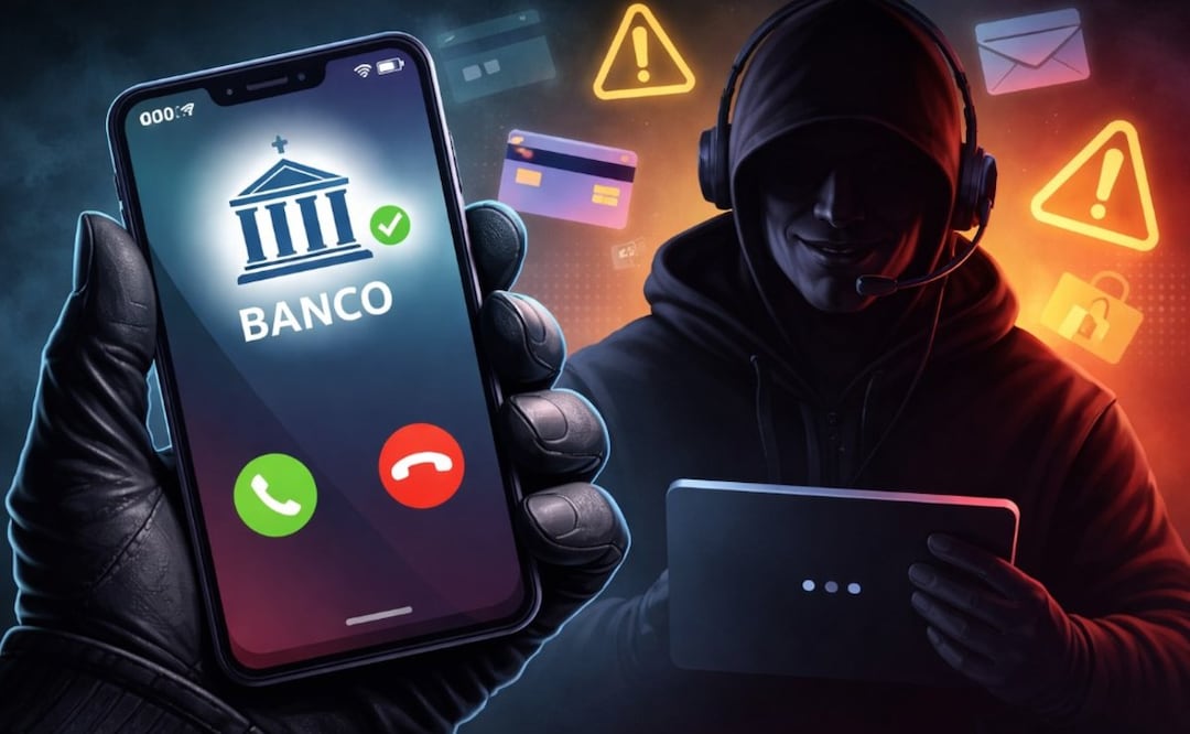Alerta por vishing: así operan las llamadas falsas que suplantan a bancos y vacían cuentas. Foto: (IA)