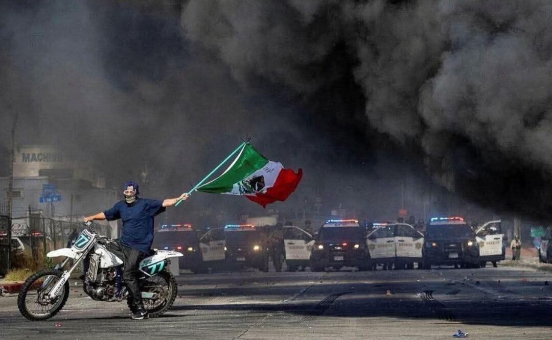 Protestas de mexicanos en Estados Unidos. Foto: (Redes Sociales)