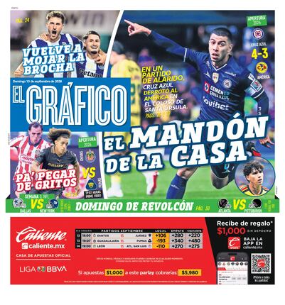 Portada El Gráfico | Domingo 13 de septiembre de 2026