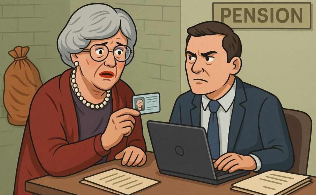 ¡Para cobrar la pensión! Hombre oculta el cadáver de su madre y se disfraza de ella. Foto: (IA)