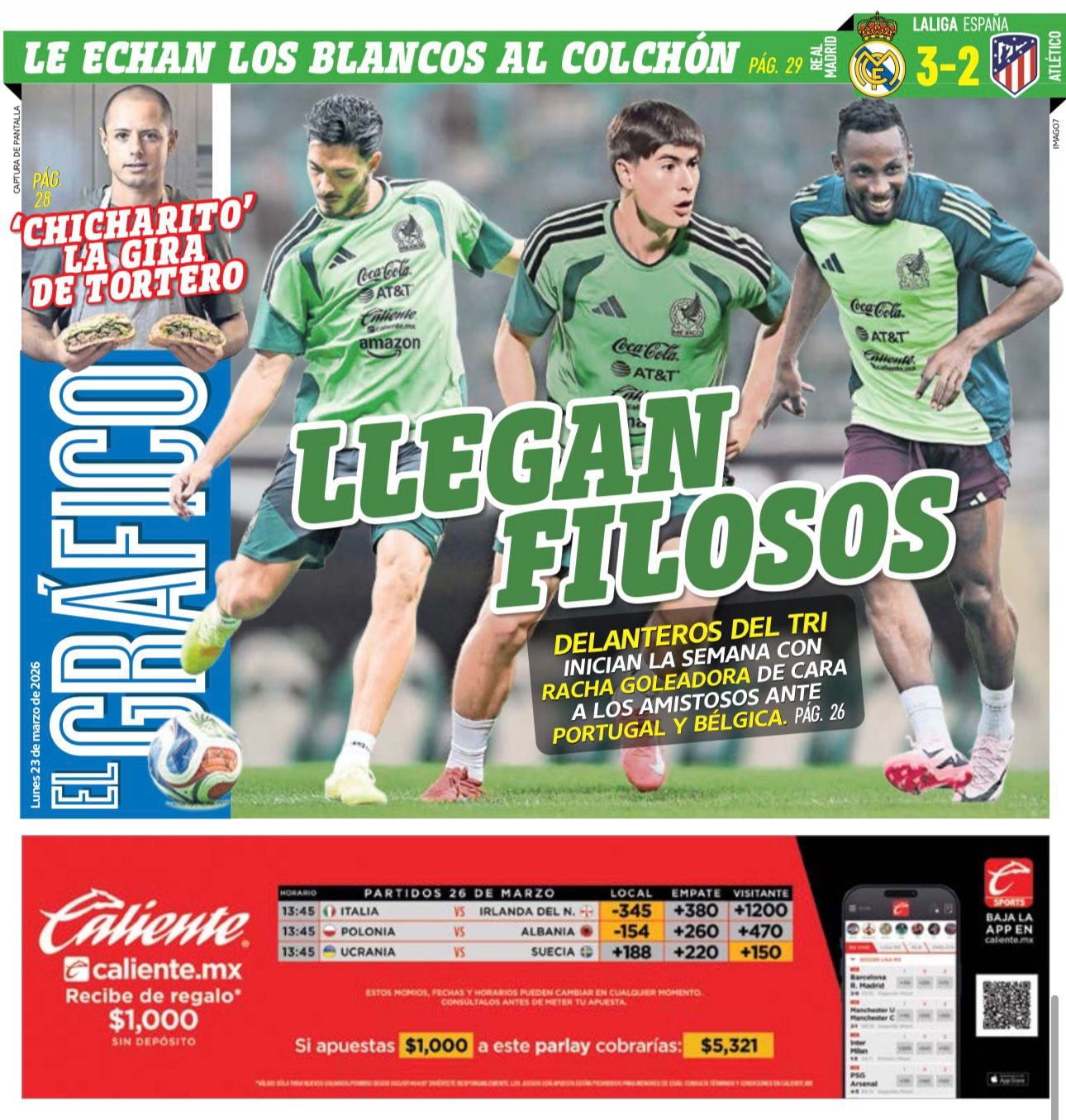 Portada El Gráfico | Lunes 23 de marzo de 2026