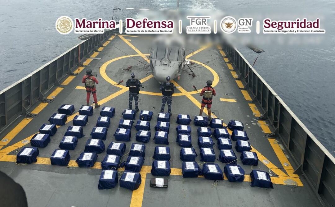 Marina da golpe al narco en Acapulco: decomisa 1,600 kilos de cocaína