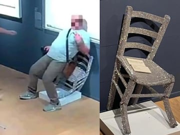 ¡No soportó! Turista destruye la "Silla de Van Gogh" y queda grabado ¿Habrá sanciones legales?