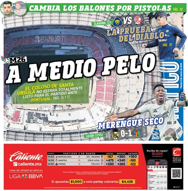 Portada El Gráfico| Martes 3 de marzo de 2026