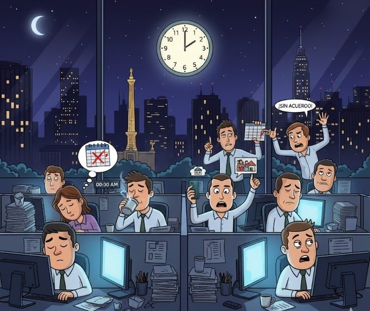 ¿Te pagan bien las horas extra? Así debe ser el pago en 2026, según la Ley Federal del Trabajo. Foto: (IA)