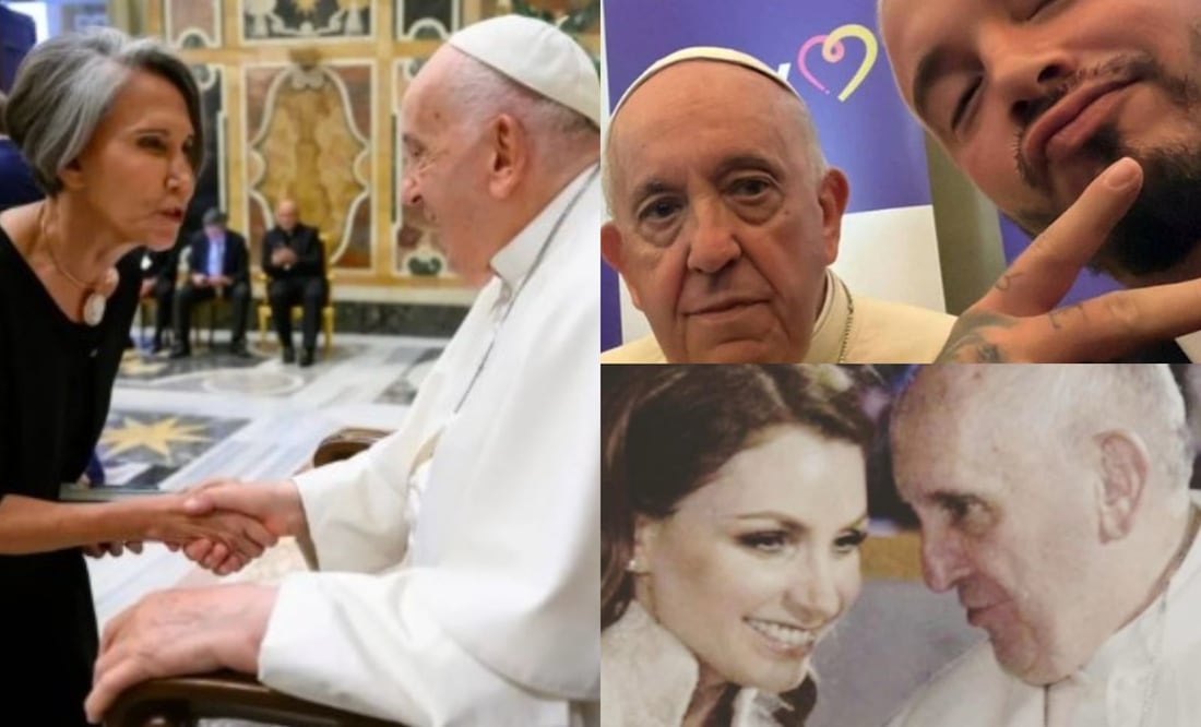 El Papa Francisco y los famosos a los que le dio la bendición. Foto: (Redes Sociales)