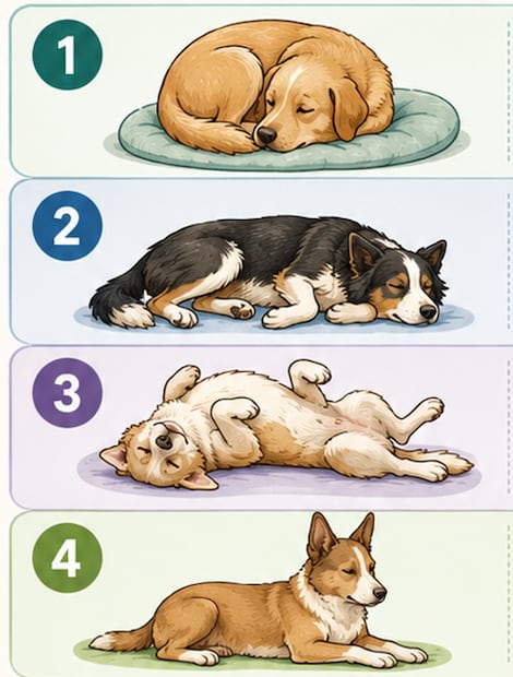 Lo que revela la postura de tu perro al dormir (Foto: Creada con IA)
