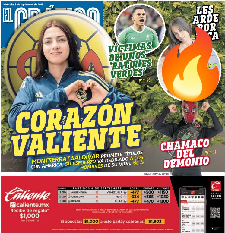 Portada El Gráfico | Miércoles 3 de septiembre 2025