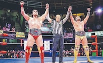 Ángel de Oro y Niebla Roja hacen historia con 25 defensas en el CMLL