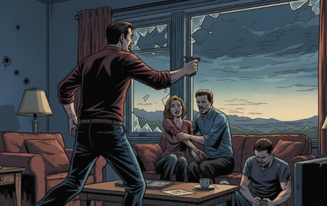 ¡Plomazos por celos! Borracho se calienta y balea a su familia, en Coyoacán (Foto: Creada con IA)