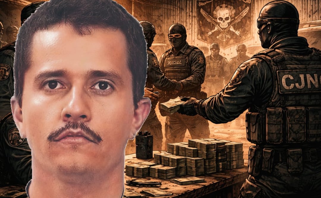 Narconómina del CJNG: revelan red de policías comprados por “El Mencho” en Jalisco (Foto: Creada con IA)