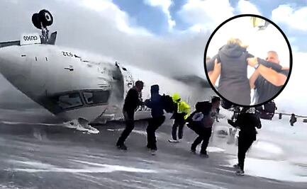 ¡Sustazo! Pasajero graba cómo fue la evacuación de avión accidentado en Toronto