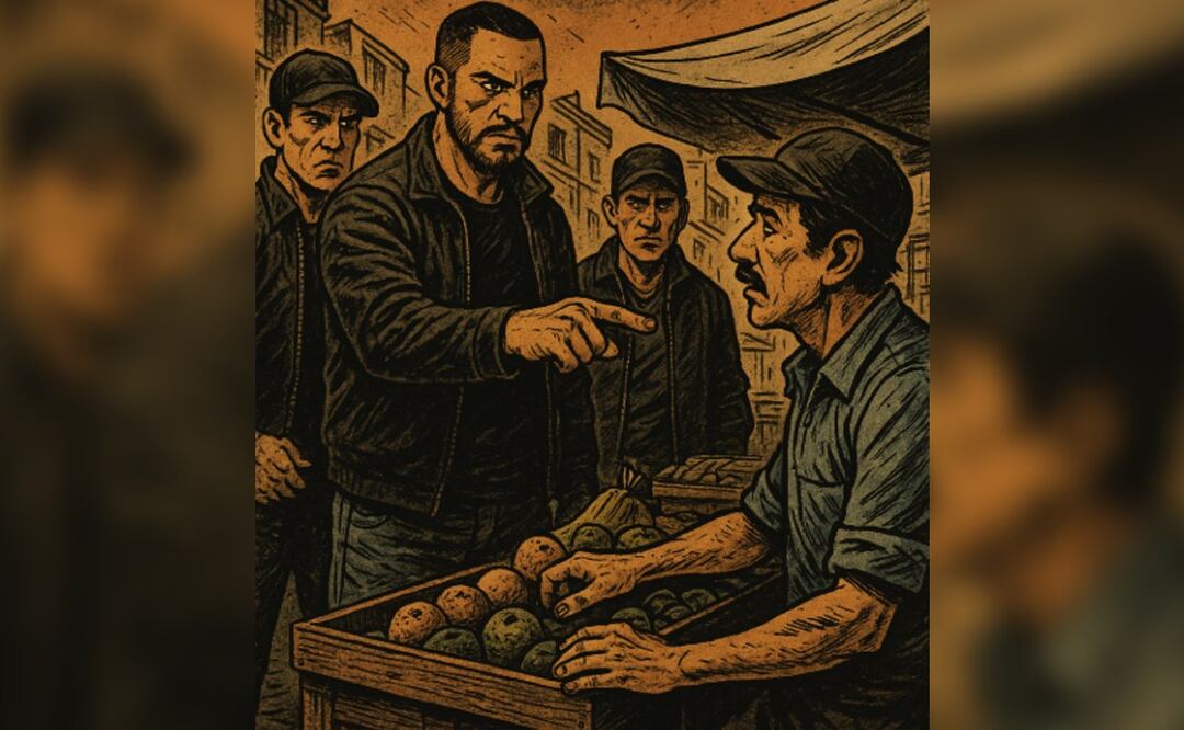 Colombianos extorsionan en Azcapotzalco (Foto: Creada con IA)