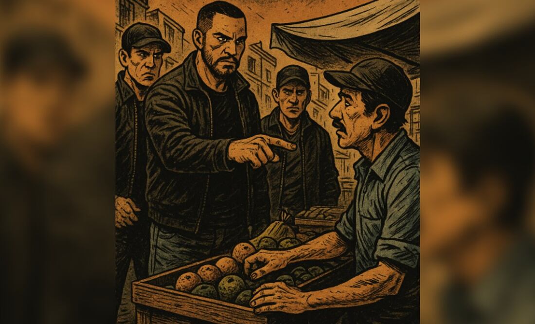 Colombianos extorsionan en Azcapotzalco (Foto: Creada con IA)