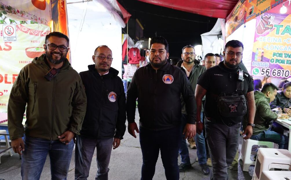 Foto: Especiales (Seguridad en tianguis Navideños de Ecatepec)