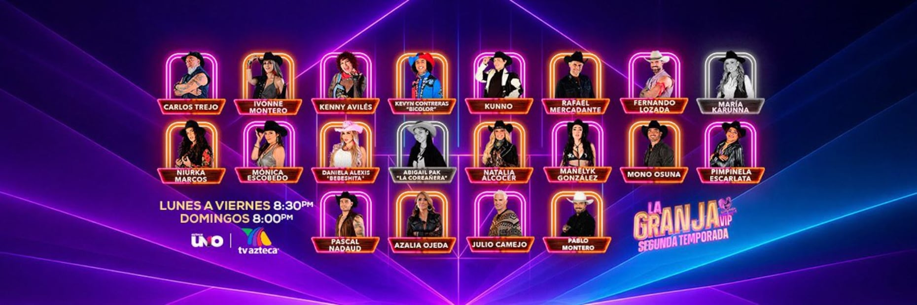 Lista de participantes de La Granja VIP (Vía: X)