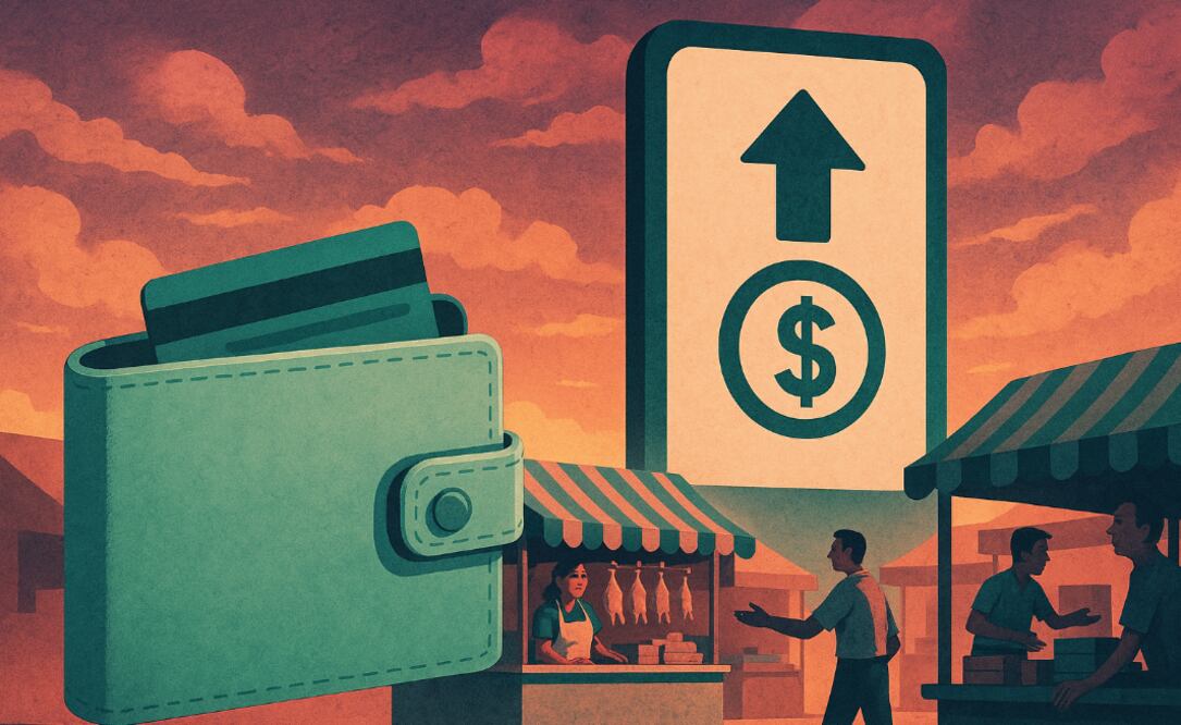 ¿El efectivo está muriendo? Así los mercados se rindieron ante las transferencias bancarias (Foto: Creada con IA)