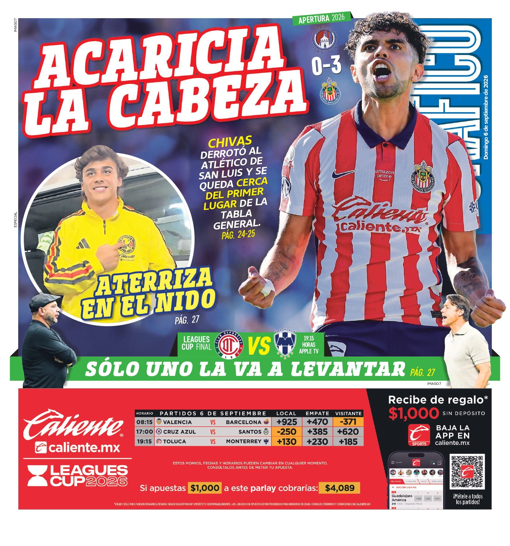 Portada El Gráfico | Domingo 6 de septiembre de 2026