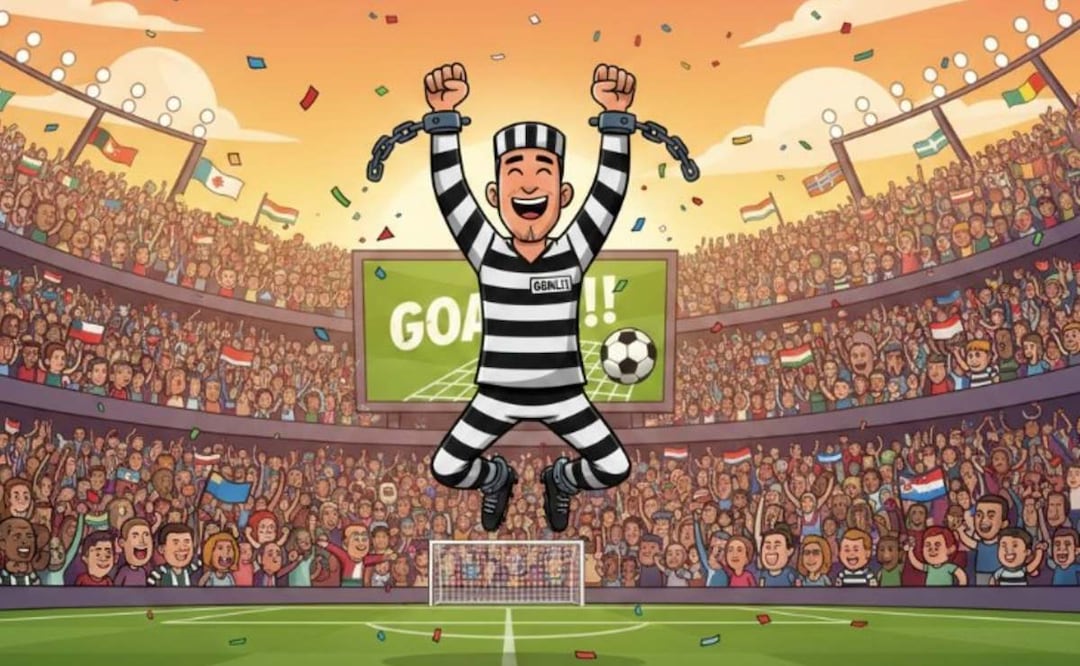 Futbolista pasó de exconvicto a héroe tras anotar el gol del ascenso. Foto: (IA)(