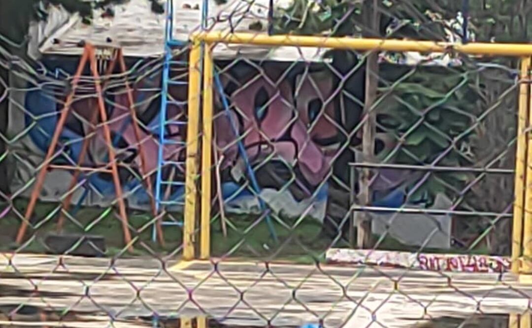 Dejan TESTA tirada como si fuera balón, en una cancha de futbol de Naucalpan