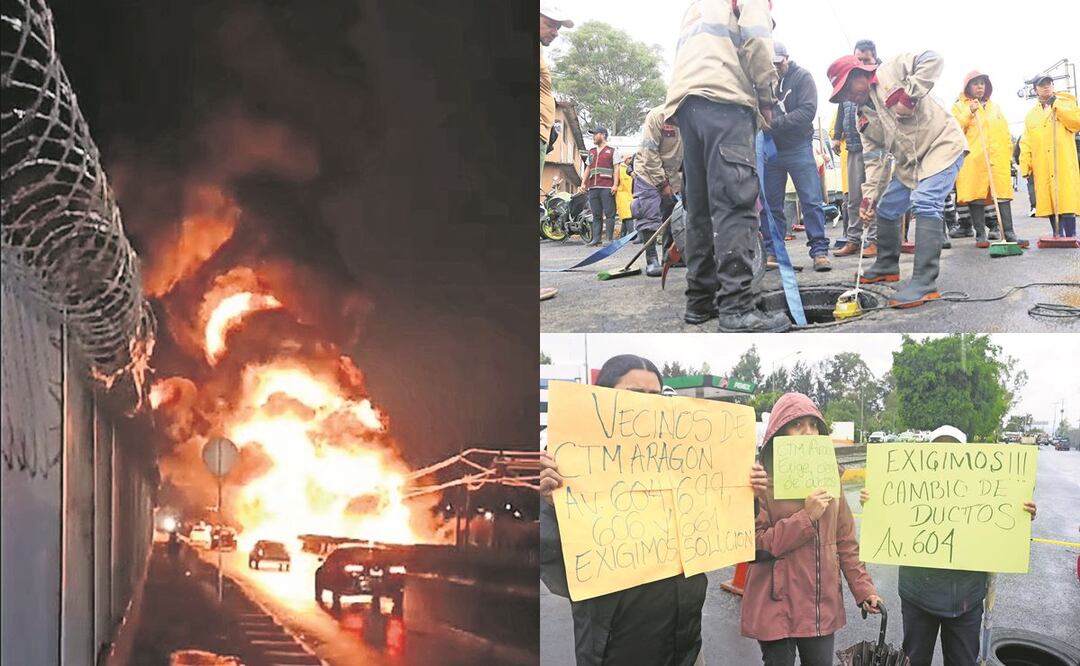 Incendio y fuerte olor a combustible mantienen en protesta a vecinos de GAM y Neza