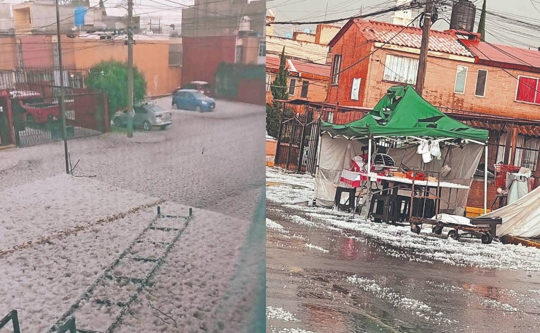 Granizo en Edomex. Foto: (Arturo Contreras. El Gráfico)