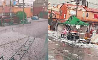 Granizada sorprende al Edomex: hielo cubre calles y paraliza transporte en Tultitlán y Coacalco