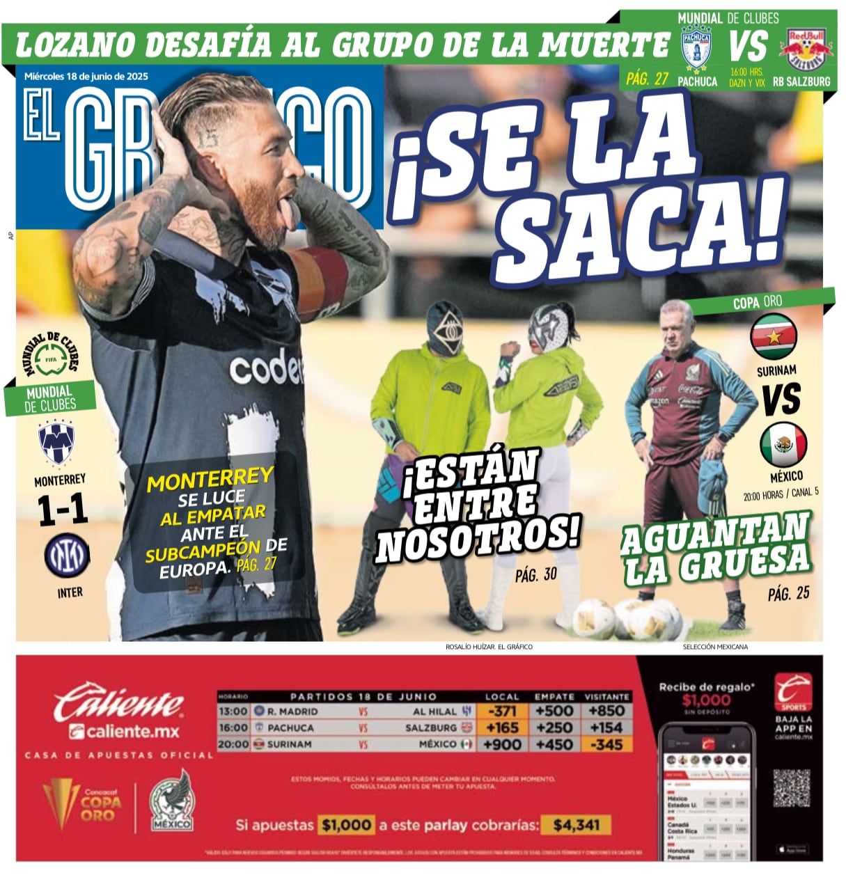 Portada El Gráfico | Miércoles 18 de junio 2025