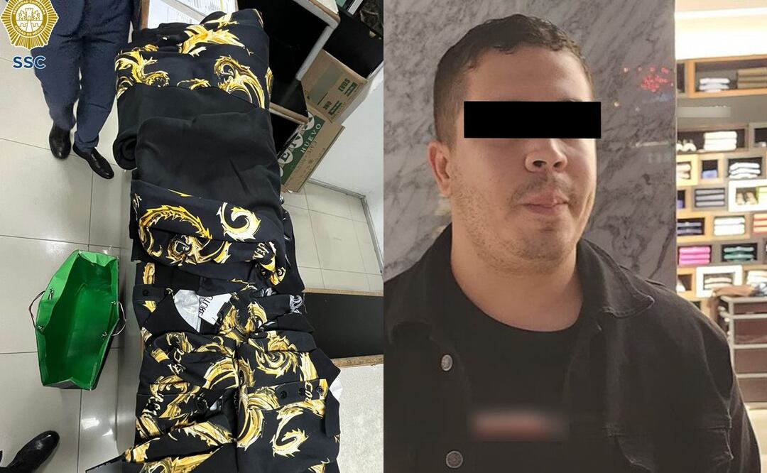 Lo atoran por robar más de 100 mil pesos en ropa de buchón, en Satélite