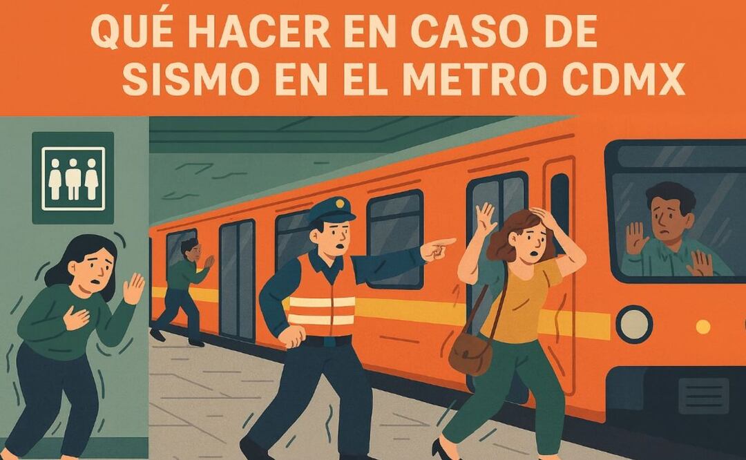 ¿Qué hacer en el Metro CDMX en caso de sismo?. Foto: (IA)